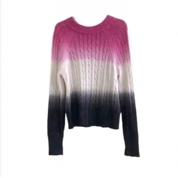 Veda Crema Dip Dye Cable Knit Pullover Sweater - Picture 2 of 5